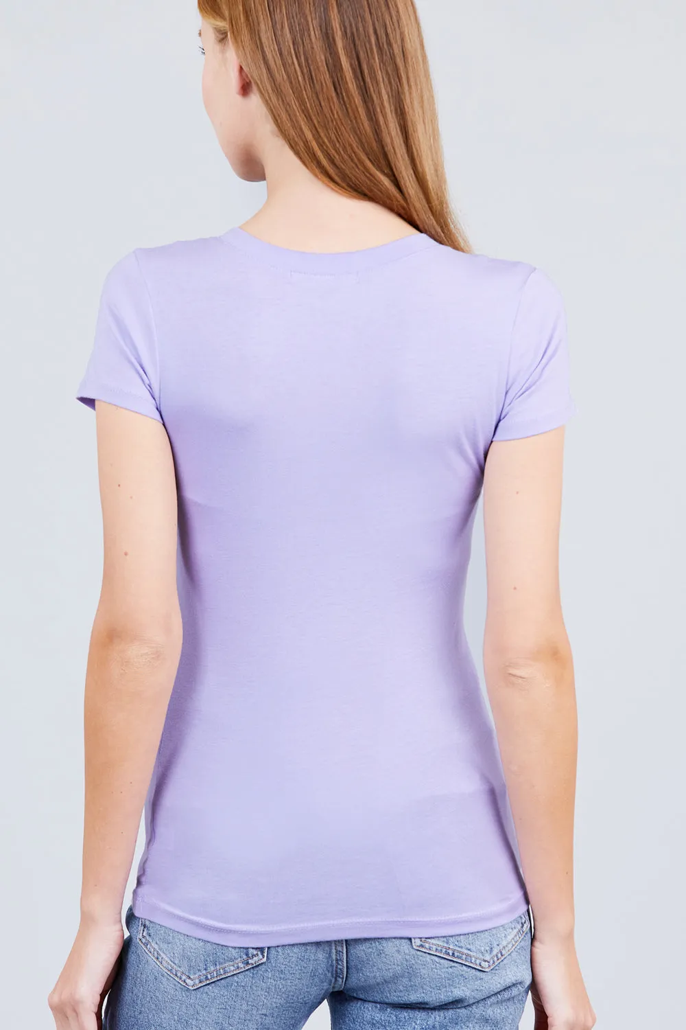 Women's Scoop Neck Short Sleeve Jersey Sexy Top