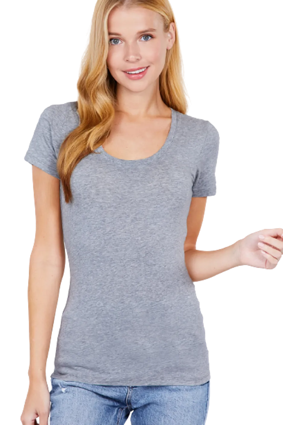 Women's Scoop Neck Short Sleeve Jersey Sexy Top