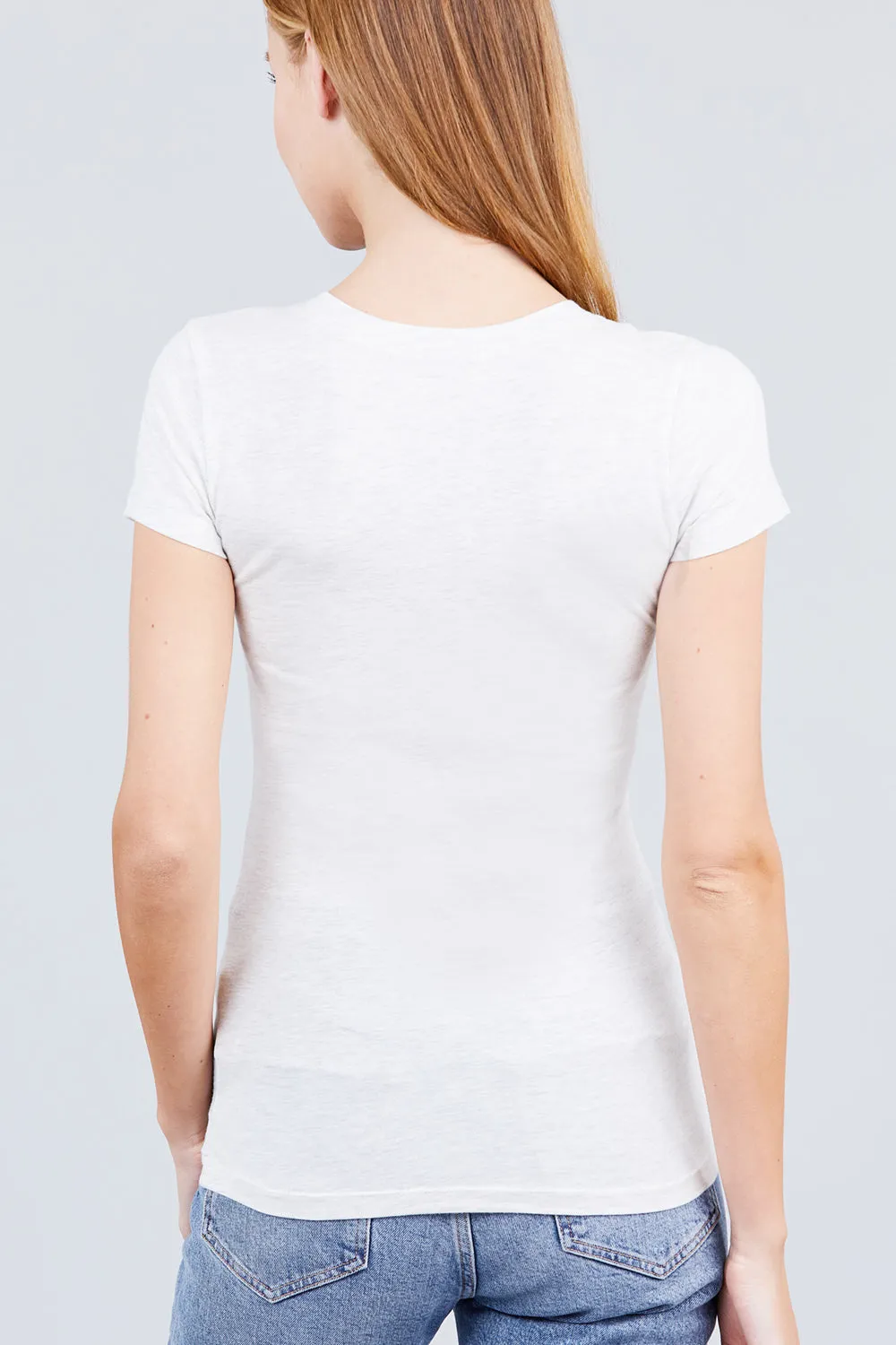 Women's Scoop Neck Short Sleeve Jersey Sexy Top