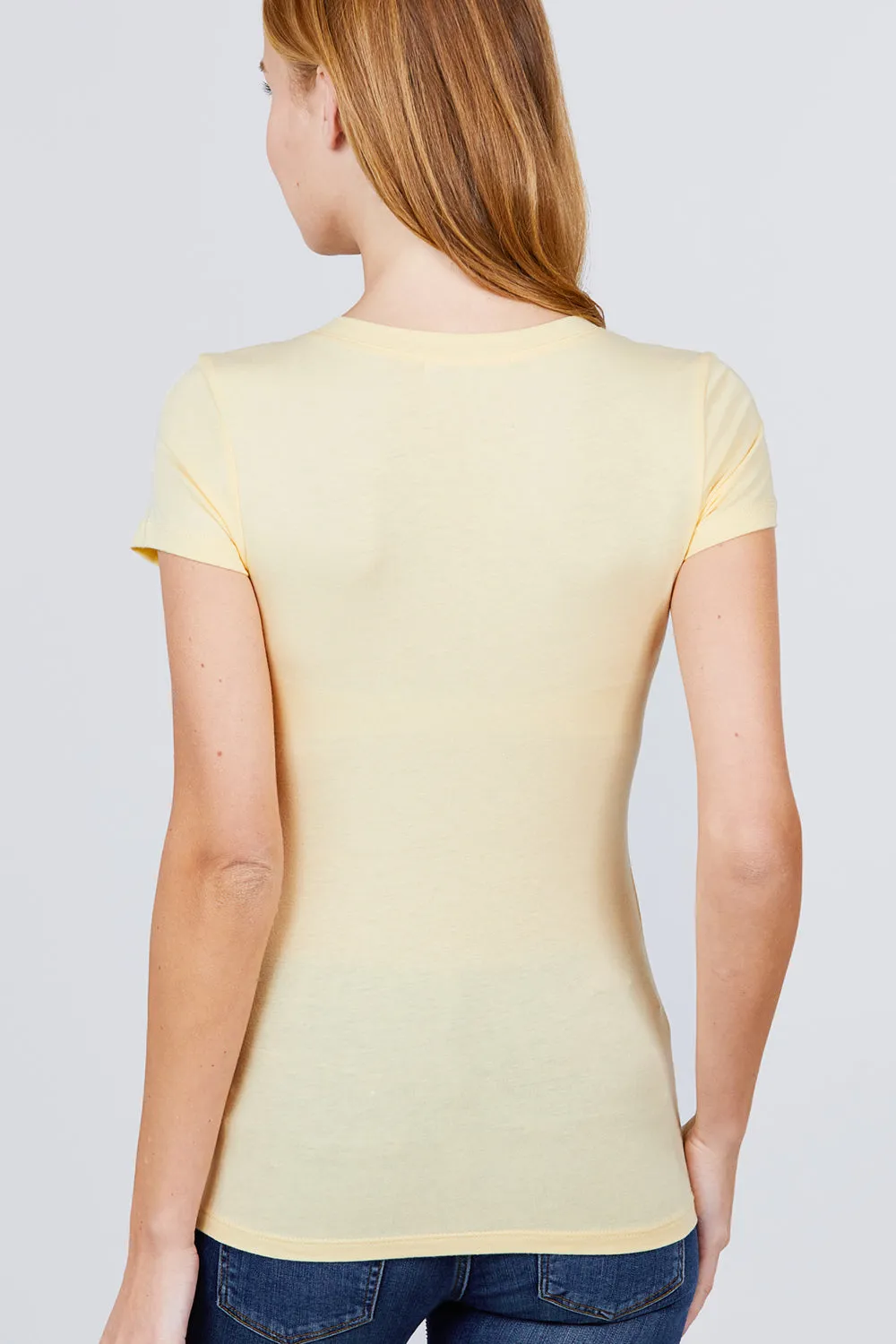 Women's Scoop Neck Short Sleeve Jersey Sexy Top