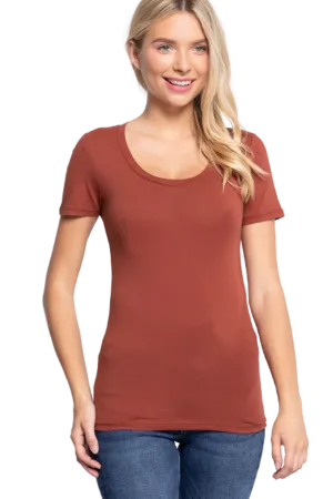 Women's Scoop Neck Short Sleeve Jersey Sexy Top