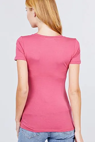 Women's Scoop Neck Short Sleeve Jersey Sexy Top