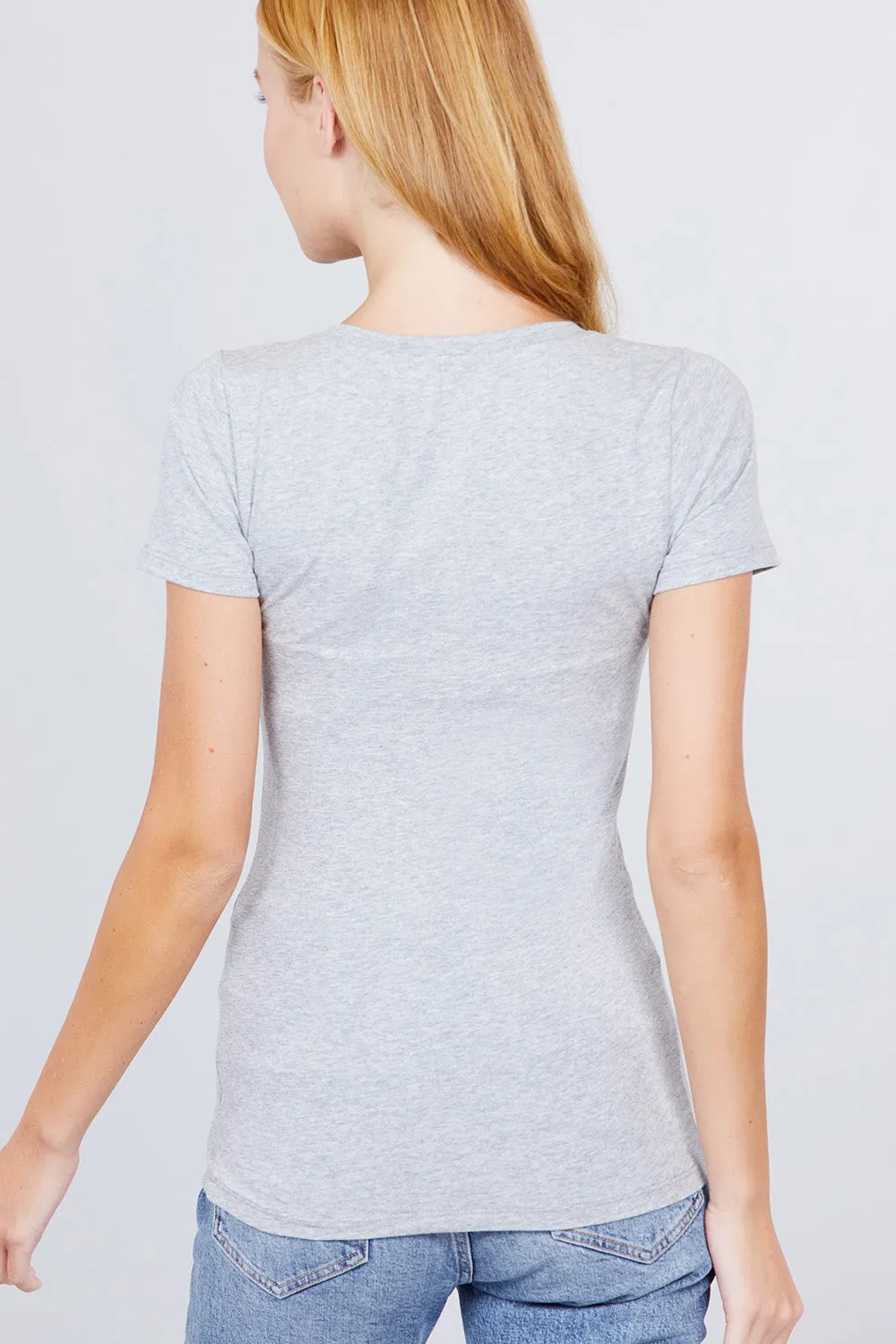 Women's Scoop Neck Short Sleeve Jersey Sexy Top