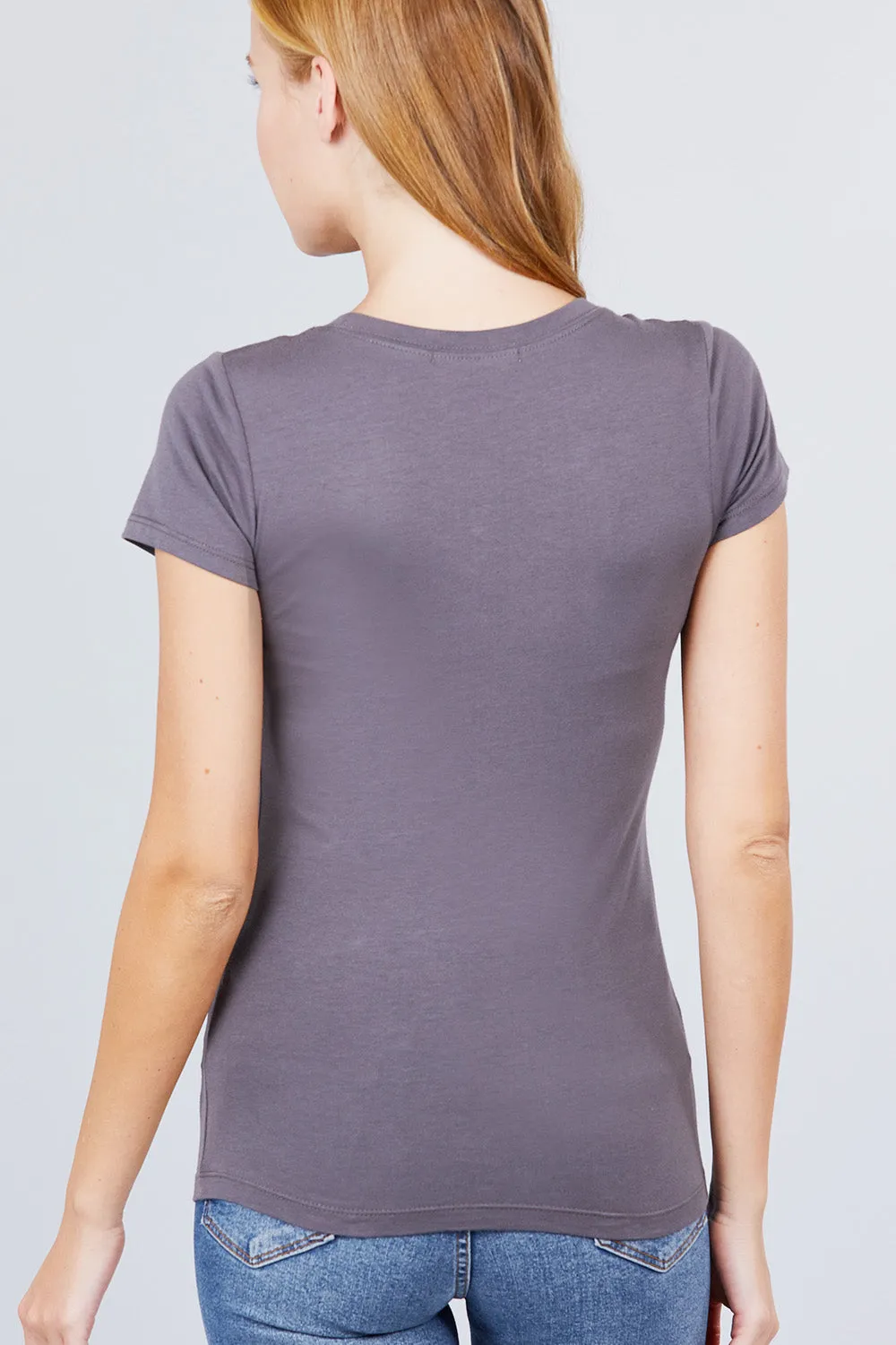 Women's Scoop Neck Short Sleeve Jersey Sexy Top