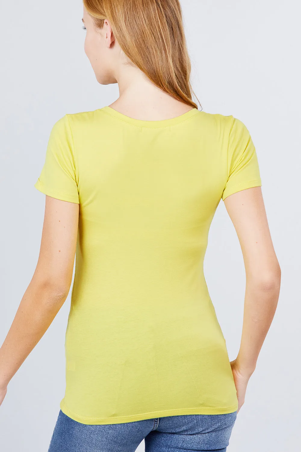 Women's Scoop Neck Short Sleeve Jersey Sexy Top