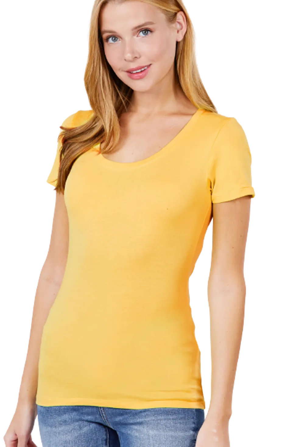 Women's Scoop Neck Short Sleeve Jersey Sexy Top