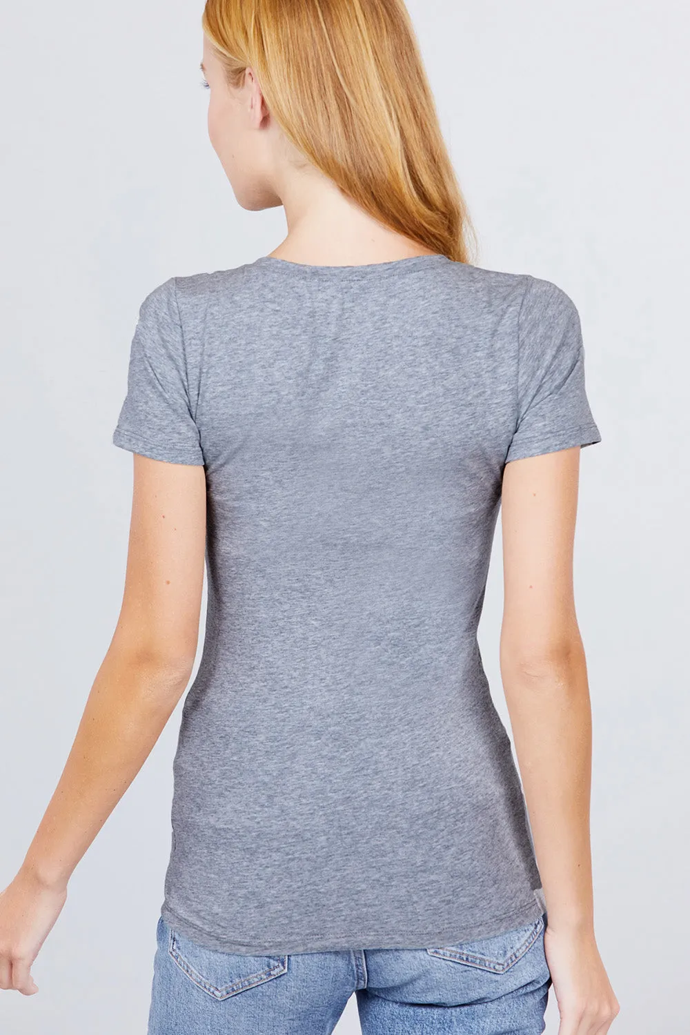 Women's Scoop Neck Short Sleeve Jersey Sexy Top