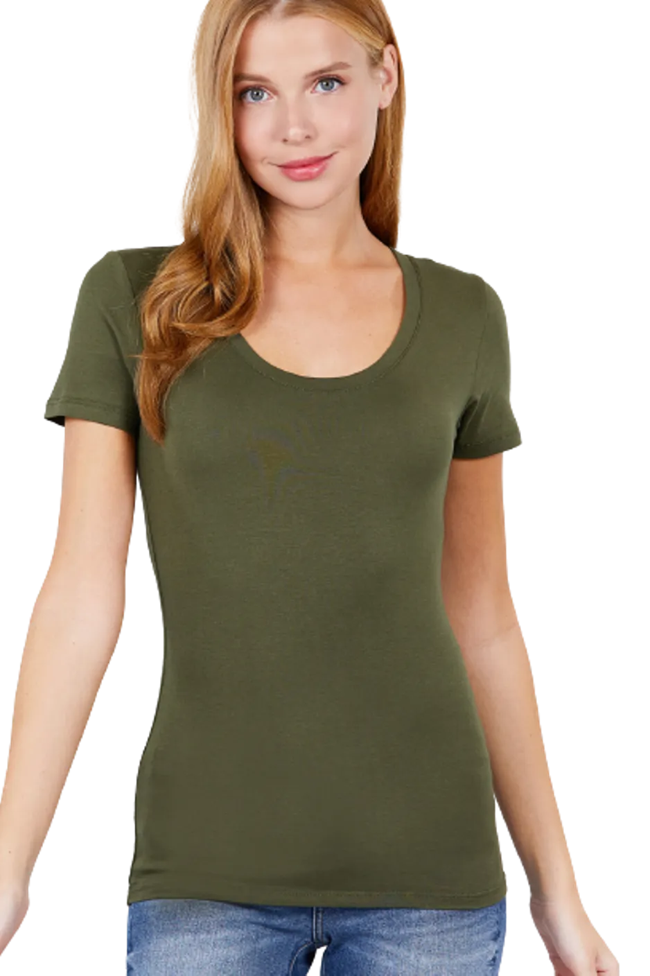 Women's Scoop Neck Short Sleeve Jersey Sexy Top