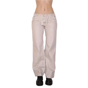 Y2K Beige Low Rise Cargo Pants (M)