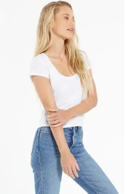 Z Supply Iris Modal Scoop Tee | White
